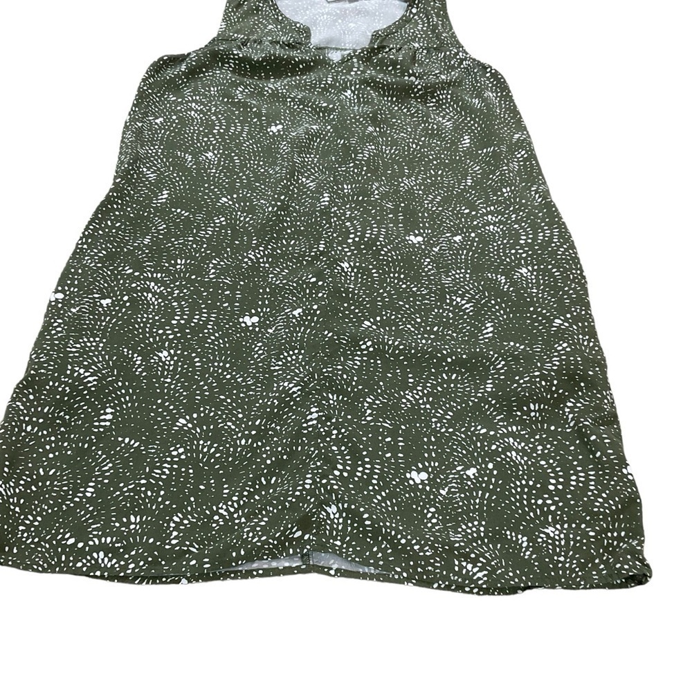 Gap Abstract Overall print sleeveless dress 100% rayon Pockets V-neck size Small - Picture 8 of 10
